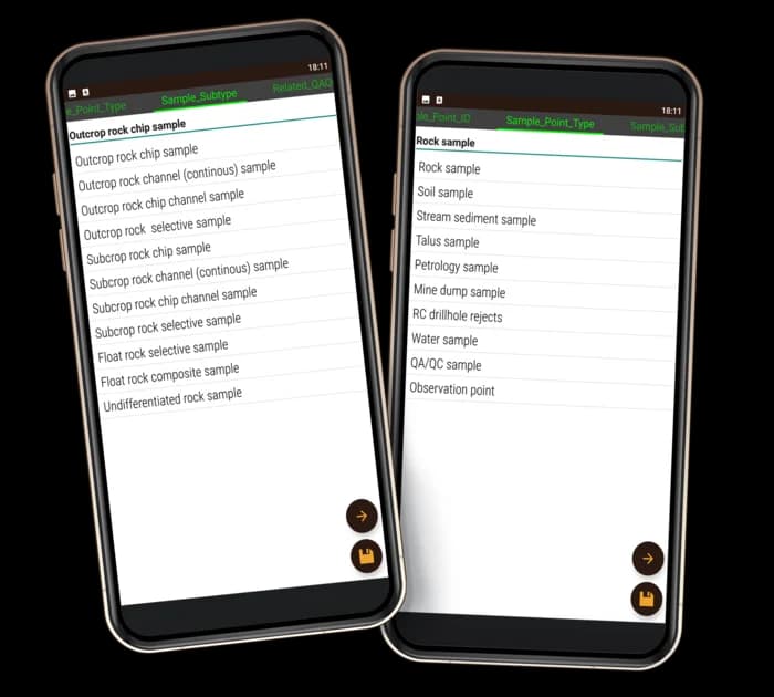 Configurable sample types and subtypes in Field Manager
