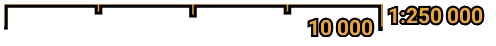 Graphic scale bar of 10,000 units with the 1:250,000 numeric scale